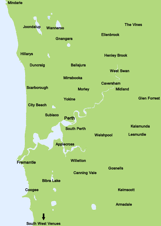map of perth western australia
